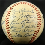 1944 Cleveland Indians Team Signed OAL Harridge Baseball w/ 21 Signatures Including Ken Keltner, Roy Cullenbine & More (JSA)