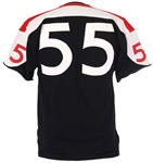 1960's Black #55 Game Worn Sand Knit Durene Football Jersey (MEARS LOA)