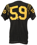 1960's Black #59 Game Worn Spanjian Durene Football Jersey (MEARS LOA)
