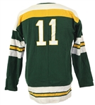 1960's Green #11 Game Worn Stall & Dean Hockey Jersey (MEARS LOA)