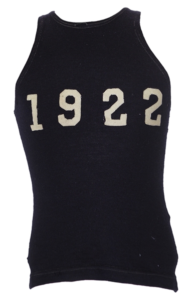 1922 Black Game Worn Wright & Ditson Basketball Jersey (MEARS LOA)
