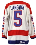 1982-83 Rod Langway Washington Capitals Dual Signed Game Worn Road Jersey (MEARS LOA/JSA)