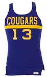 1960s Cougars #13 Game Worn Sand Knit Basketball Jersey (MEARS LOA)