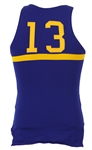 1960's Cougars #13 Game Worn Sand Knit Basketball Jersey (MEARS LOA)