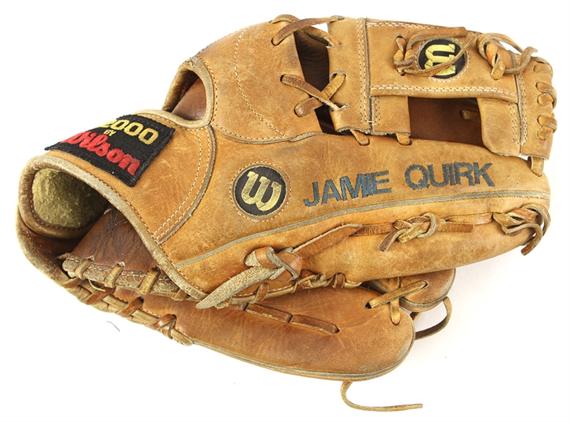1980s Jamie Quirk Kansas City Royals Game Used Wilson Fielders Mitt (MEARS LOA)
