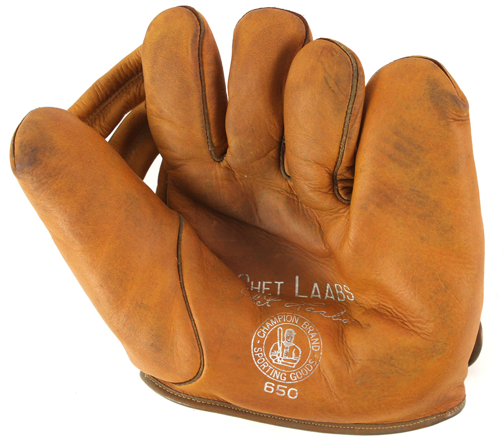 Lot Detail - 1940&#39;s Chet Laabs St. Louis Browns Champion Brand Sporting Goods Player Endorsed ...