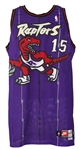 1998-99 Vince Carter Toronto Raptors Game Worn Road Jersey (MEARS LOA) Rookie Season