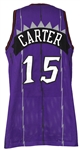 1998-99 Vince Carter Toronto Raptors Game Worn Road Jersey (MEARS LOA) Rookie Season