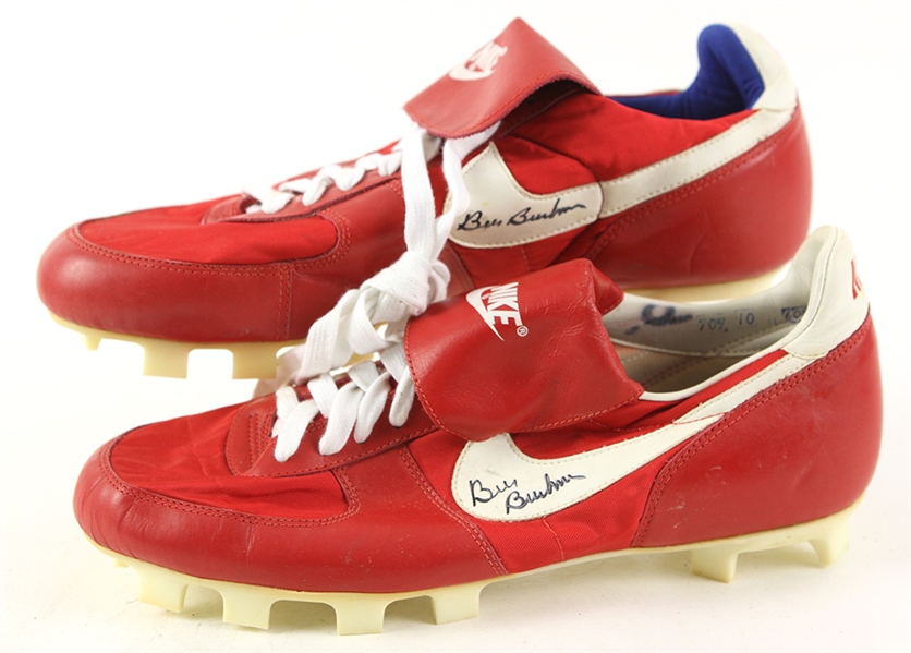 1987-88 Bill Buckner California Angels Signed Nike Cleats (MEARS LOA/JSA)