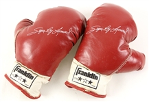 1980s Sugar Ray Leonard Facsimile Signed Franklin Youth Boxing Gloves 