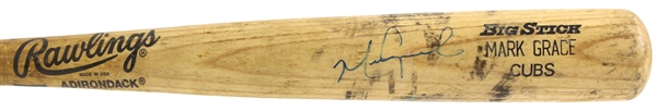 1995 Mark Grace Chicago Cubs All Star Game Signed Rawlings Adirondack Professional Model Game Used Bat (MEARS A10 /JSA) "Obtained From Billy Williams"