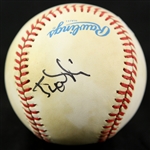 1986-88 Juan Nieves Milwaukee Brewers Signed OAL Brown Baseball *JSA*
