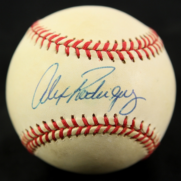 1995-99 Alex Rodriguez Seattle Mariners Signed OAL Budig Baseball *JSA*