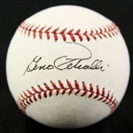 2000s Geno Petralli Texas Rangers Signed OML Selig Baseball (JSA)