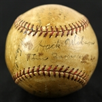1934 Brooklyn Dodgers Multi Clubhouse Signed Baseball w/ 23 Signatures Including Casey Stengel, Hack Wilson, Al Lopez & More 