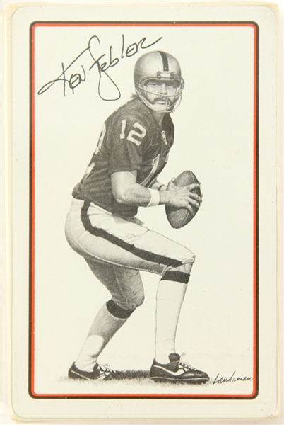 1970s Ken Stabler Oakland Raiders Sealed SportsDeck Playing Cards 