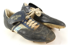 1985 Rick Aguilera New York Mets Signed Game Worn Pro Keds Cleats (MEARS LOA/JSA) Rookie Season