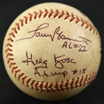 1995 (September 6) Cal Ripken Jr. Baltimore Orioles Signed OAL Budig Camden Yards Game Used Baseball (MEARS LOA/JSA) Ripken's 2,131st Consecutive Game