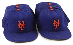 1992-97 New York Mets Game Worn Cap Collection - Lot of 13 w/ 4 Singed Including John Franco, Lance Johnson & More (MEARS LOA/JSA)