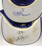 1992-97 New York Mets Game Worn Cap Collection - Lot of 13 w/ 4 Singed Including John Franco, Lance Johnson & More (MEARS LOA/JSA)