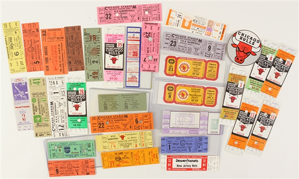 1966-83 NBA Ticket Stub Collection - Lot of 31