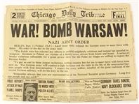1945 Chicago Daily Tribune World War II Front Page Special Edition Newspaper