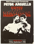 1983 Aaron Pryor Alexis Arguello World Junior Welterweight Championship Title Bout Program