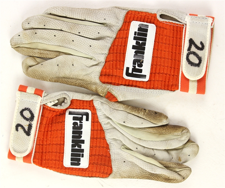 1985-93 Howard Johnson New York Mets Game Worn Batting Gloves (MEARS LOA)