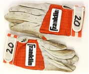 1985-93 Howard Johnson New York Mets Game Worn Batting Gloves (MEARS LOA)