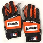 1998 Joe Carter Orioles/Giants Game Worn Batting Gloves (MEARS LOA)