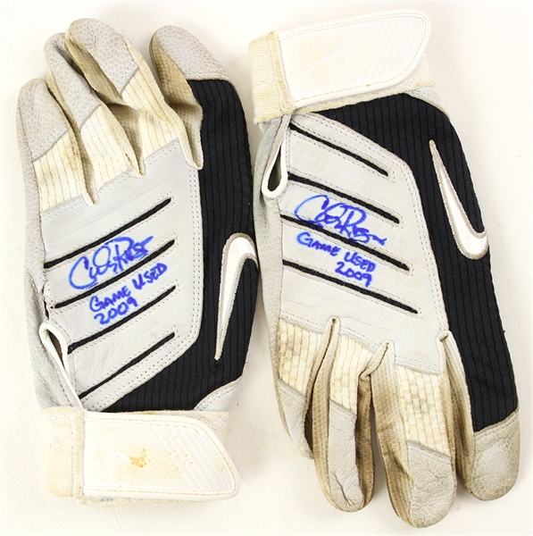 2009 Cody Ransom New York Yankees Signed Game Worn Batting Gloves (MEARS LOA/JSA/Player Letter)