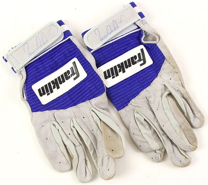 1999 Roger Cedeno New York Mets Signed Game Worn Batting Gloves (MEARS LOA)