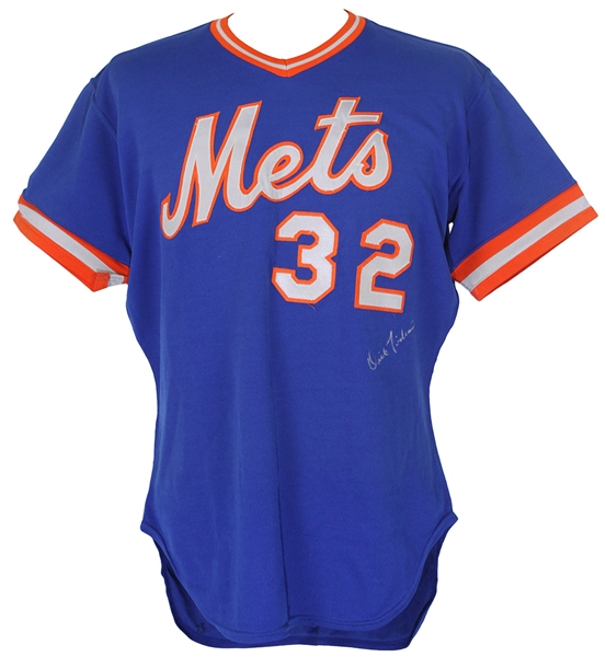 1984 Dick Tidrow Autographed New York Mets Game Worn Alternate Blue Jersey (MEARS LOA, JSA)