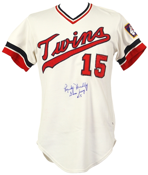 1974 Randy Hundley Minnesota Twins Game Worn Autographed Home Jersey (MEARS LOA, BPH LOA, JSA)