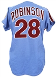 1983 Bill Robinson Philadelphia Phillies Autographed Game Worn Blue Jersey (MEARS LOA, JSA)