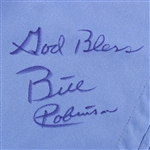 1983 Bill Robinson Philadelphia Phillies Autographed Game Worn Blue Jersey (MEARS LOA, JSA)