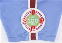 1983 Bill Robinson Philadelphia Phillies Autographed Game Worn Blue Jersey (MEARS LOA, JSA)