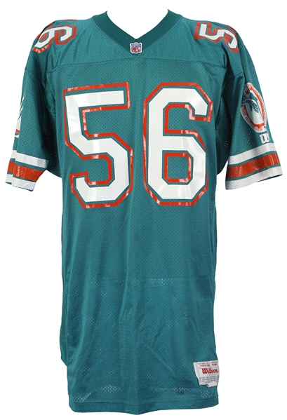 1980s John Offerdahl Miami Dolphins Game Worn Aqua Jersey (MEARS LOA)