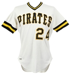 1981 Mike Easler Pittsburgh Pirates Game Worn Home Jersey (MEARS LOA)