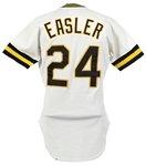 1981 Mike Easler Pittsburgh Pirates Game Worn Home Jersey (MEARS LOA)
