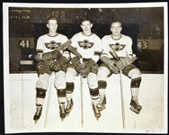 1942 Gerry Desrosiers Jerry Bauer Fishy Dumond Boston Olympics 7" x 9" Original Photo
