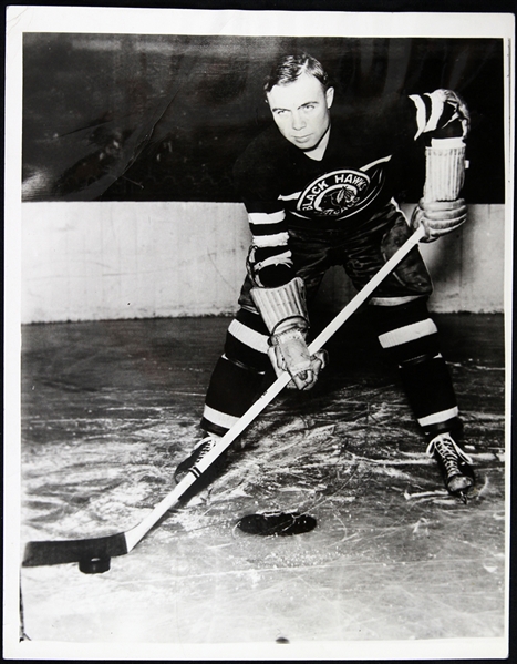 1940 Mush March Chicago Blackhawks 7" x 9" Original Photo