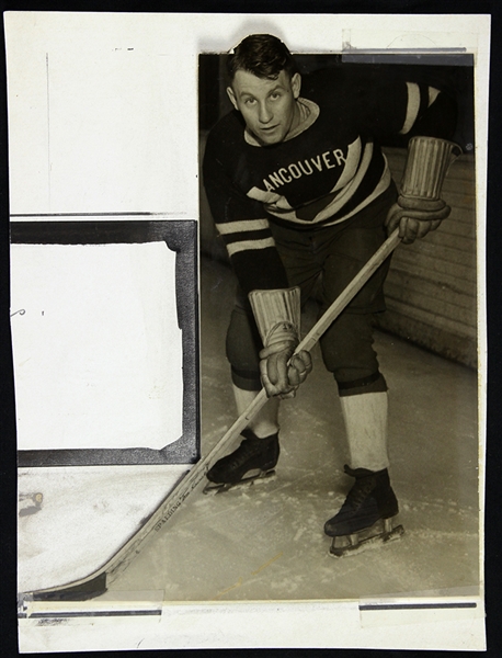 1933 Jimmy Arnott Vancouver Lions 7.5" x 9.5" Mounted Original Photo