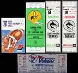1974-75 World Football League Ticket & Pocket Schedule Collection - Lot of 5
