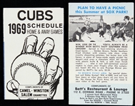 1966-69 Chicago Cubs White Sox Pocket Schedules - Lot of 2