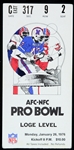 1976 AFC NFC Pro Bowl Louisiana Superdome Ticket Stub 
