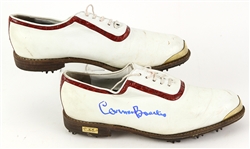1960s Carmen Basilio World Welter/Middleweight Champion Signed Golf Shoes (JSA) Basilio Collection 