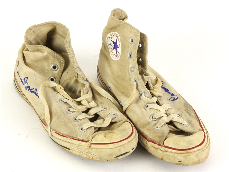1960s Carmen Basilio World Welter/Middleweight Champion Signed Chuck Taylor All Stars (JSA) Basilio Collection