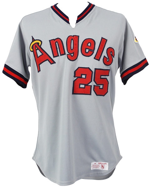 1982-84 Tommy John California Angels Game Worn Road Jersey (MEARS LOA, BPH LOA)