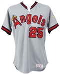 1982-84 Tommy John California Angels Game Worn Road Jersey (MEARS LOA, BPH LOA)